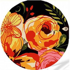 Pictura pe numere-vinil GP-11 Рожево-жовті квіти 30х30см