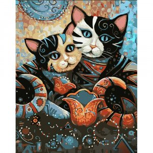 Pictura pe numere (SS6791) Винтажные котики Strateg 30х40 см