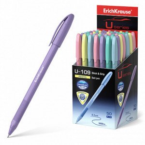 PIX 58111 ErichKrause U-109 Stick&amp;Grip Pastel 1.0, Ultra Glide Technology blue (box 50 pcs.)