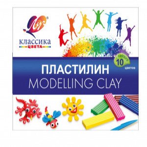 PLASTILINA 10 cul. Классика ЛУЧ 200gr. (4)