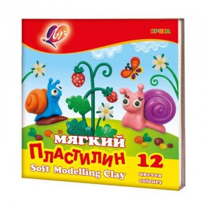 PLASTILINA 12cul. КРОХА мягкий 180gr. (6)