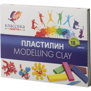 PLASTILINA 18cul. 360gr. Классика ЛУЧ