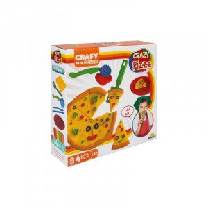 S01002012 Set pasta de modelat Crazy Pizza 10 el. Crafy Dough (4x50gr.)