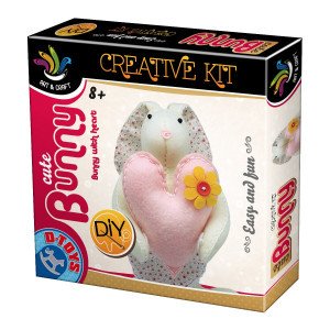 Set creativ de cusut iepuras cu inimioara &ndash; Cute Bunny 68040