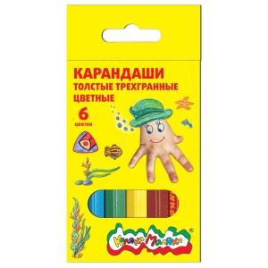 Set creioane colorate  Kaleaka-Maleaka 6 cul groase 2+