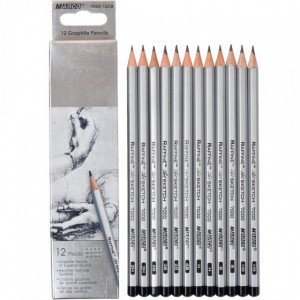 Set de creioane grafit Marco Raffine 12 buc. 3H-4B_7000-12 CB mix
