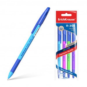Set pix 42023 4-cul. ErichKrause R-301 Stick&amp;Grip Neon 0.7 blue