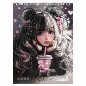 Sketchpad Bloc desen 30 foi 185x250 ДЕВОЧКА С БАБЛ-ТИ 70036