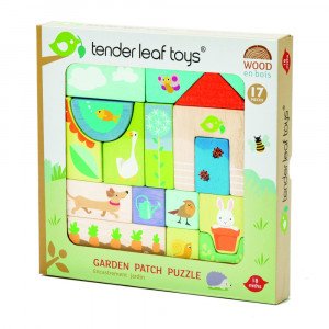 TL8454 - Garden Patch Puzzle - Puzzle educativ Ilustratii din gradina, cu 17 piese