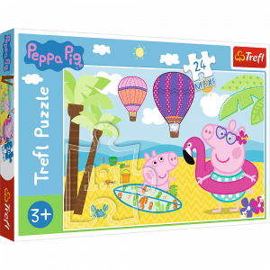 Trefl 14293 Puzzles - 24 Maxi - Peppa's  holidays   Peppa Pig