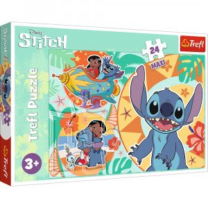 Trefl 14365 Puzzles - "24 Maxi" - Happy day of Lilo&Stitch / Disney Lilo&Stitch