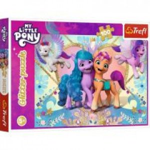 Trefl 14831 Puzzles - "100 Glitter" - Shiny Ponies / Hasbro, My Little Ponies