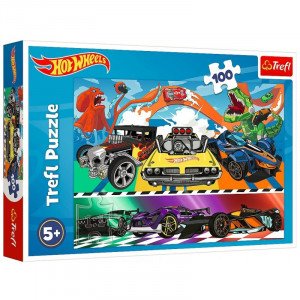 Trefl 16466 Puzzles-100 Speeding cars   Hot Wheels