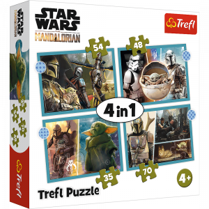 Trefl 34397 Puzzles - "4in1" - The Mandalorian   Lucasfilm Star Wars The Mandalorian