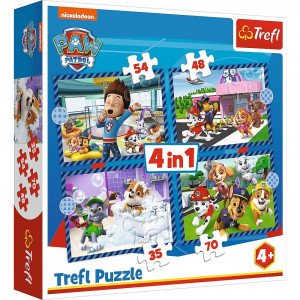 Trefl 34650 Puzzles - "4in1" - Doggy things / Viacom Paw Patrol
