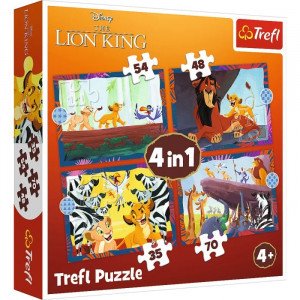 Trefl 34653 Puzzles - "4in1" - Brave Lion King / Disney Lion King