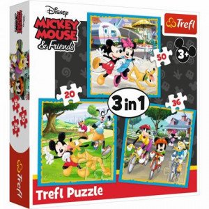 Trefl 34846 Puzzles- 3in1- Mickey Mouse with frends   Disney Standart Characters