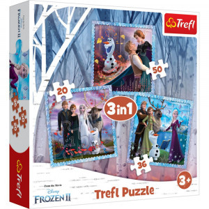 Trefl 34853 Puzzles - 3in1 - The magical story   Disney Frozen 2