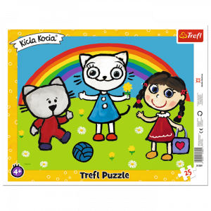 Trefl 31389 Puzzles - "25 Frame" - Kittykit's sunny day