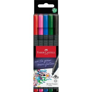 151604 Finepen Grip 0.4 set 5x basic