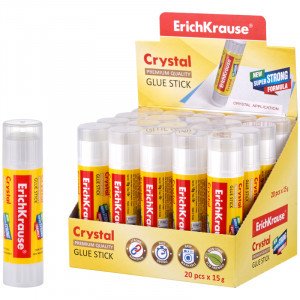 Clei-creion 11007 ErichKrause Crystal 15 g (display 20 pcs)