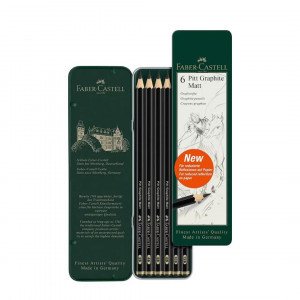 115207 Set de creioane grafit mat Faber-Castell, 6 buc.