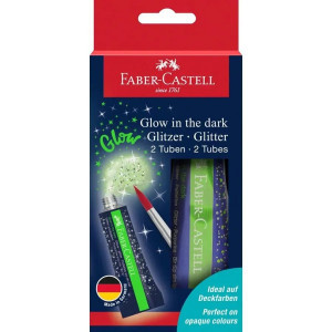 125092 Glow in the dark glitter 12 ml 2x BC