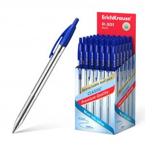 38509 Pix cu buton ErichKrause R-301 Classic Matic 1.0 blue (box 50 pcs.)