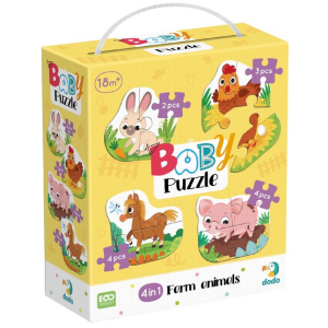 300686 Puzzle 4 in 1 Animale de casa, 13 elem. Dodo