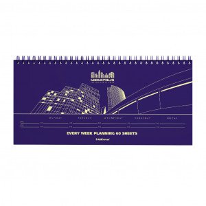 44410 Planning  ErichKrause, Megapolis, 290x135 mm, 60 yellow sheets, O-wire on top