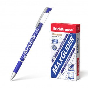 45213 Pix Ballpoint pen ErichKrause MaxGlider, Ultra Glide Technology, ink color: blue (box 12 pcs.)