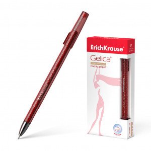 45473 Pix gel ErichKrause®  Gelica®, ink color: red (box 12 pcs.)