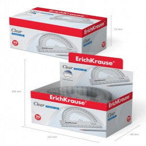 49550 Raportor ErichKrause Clear, 180° 10cm, transparent (20)