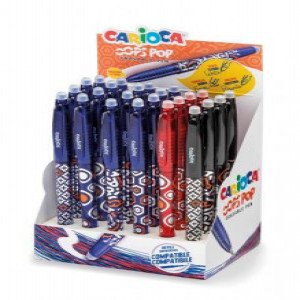 41045 Pix cu radiera CARIOCA Oops Pop Display 24pcs Assorted