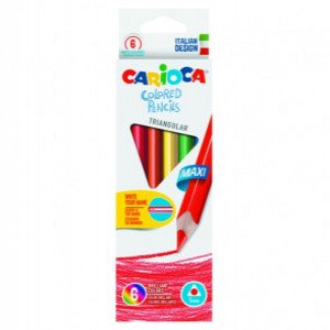 42395 Creioane CARIOCA Triangular Maxi Colored Pencil 6pcs