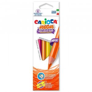 42809 Creioane color CARIOCA NEON COLOR.PENCIL SC. 6 PZ