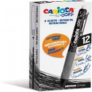 43043 01 Pix cu radiera CARIOCA 12pcs Black