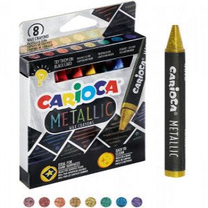43163 Creioane CARIOCA cerate METALLIC 8 cul.