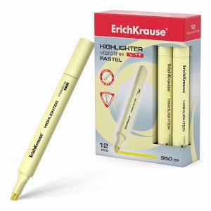 56019 Markator text ErichKrause Visioline V-17 Pastel yellow (box 12 pcs.)