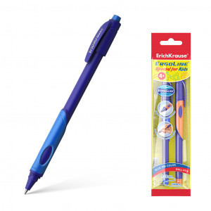 56061 Set pix 2 pcs ErichKrause® ErgoLine® Kids, Ultra Glide Technology, blue (12)