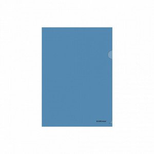 59114 Mapa-уголок ErichKrause Glossy Classic, A4, 180 mcm, semitransparent, blue (12pcs)