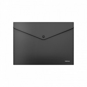 59135 Mapa-plic cu buton ErichKrause Glossy Classic, А4, 180 mcm, opaque, black (12 pcs in a bag)