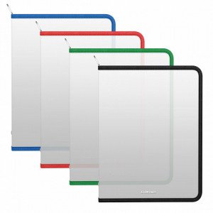 59219 Mapa ZIP ErichKrause Matt Clear with colored zippers, A4+ (4pcs)