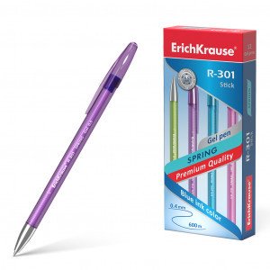 Pix gel 53348 ErichKrause R-301 Spring Gel Stick 0.5, ink color: blue (box 12 pcs.)