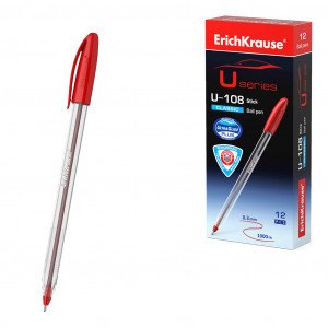 53737 PIX ErichKrause U-108 Stick Classic 1.0, Ultra Glide Technology red (box 12 pcs.)