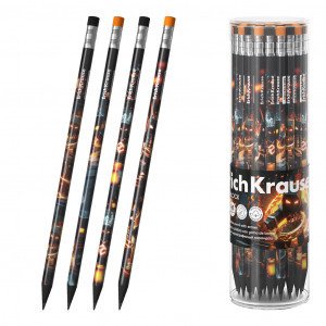 65314 Creion simplu ErichKrause Mine Block, triangular cu radiera НВ (in a tube 42 pcs)