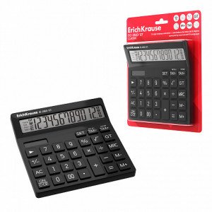 62752 Calculator electronic 12-Digit ErichKrause DC-2860-12T Classic, black (blister 1 pc.)