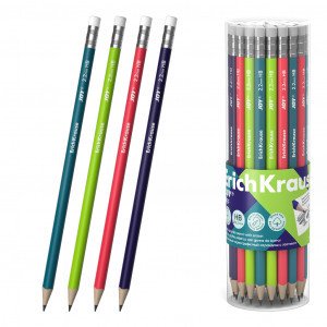 62768 Creion simplu ErichKrause JOY&reg; Reef cu radiera НВ (in a tube 42 pcs)