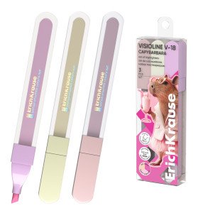 63372 Set marker text 3 cul. ErichKrause Visioline V-18 CapyBarbara