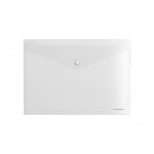 63902 Mapa-конверт на кнопке ErichKrause Glossy Clear, А4, 180 mcm, transparent (12pcs)